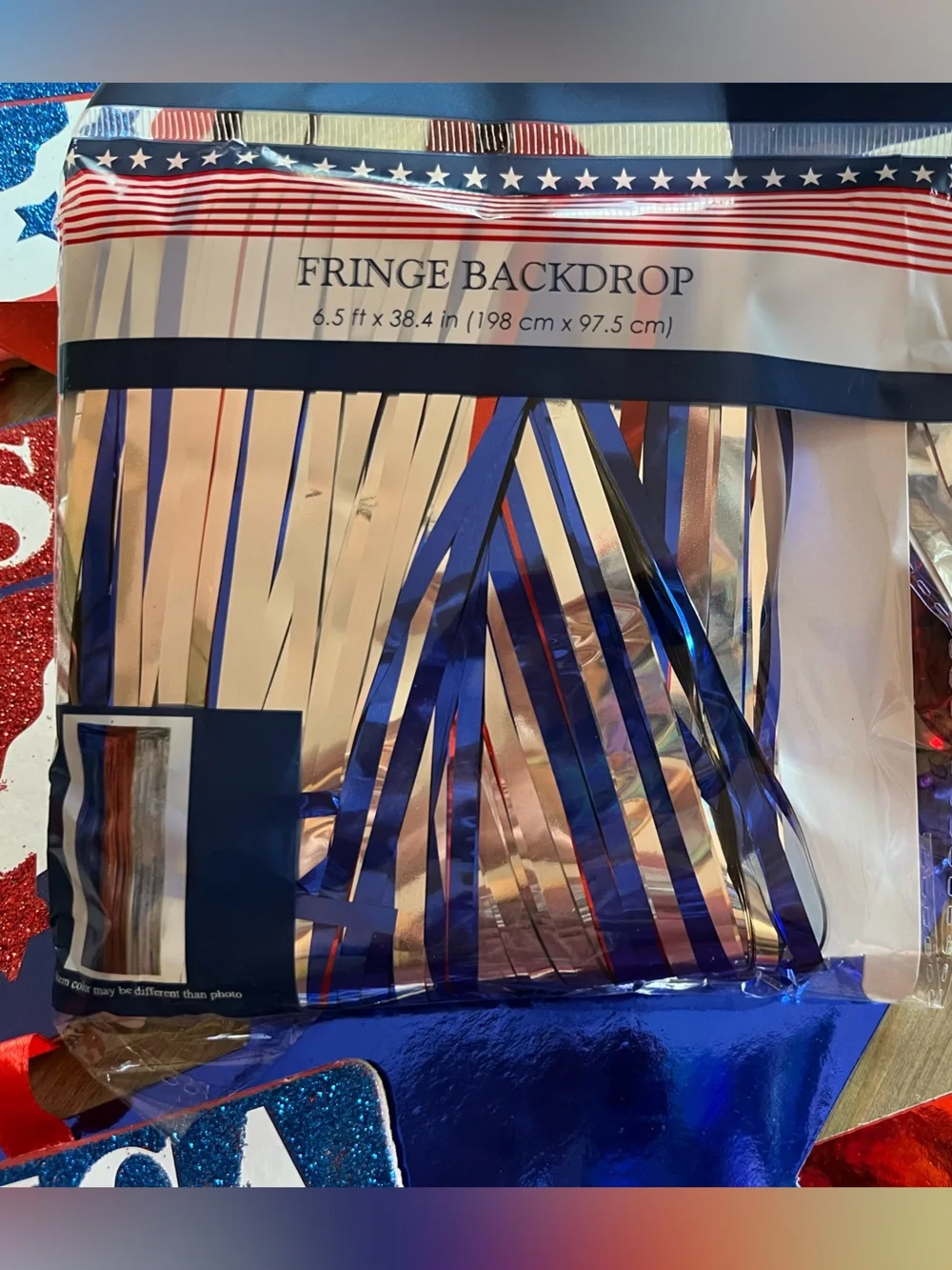 Patriotic Stars & Stripes Party Plate and Decorations - Red, White & Blue